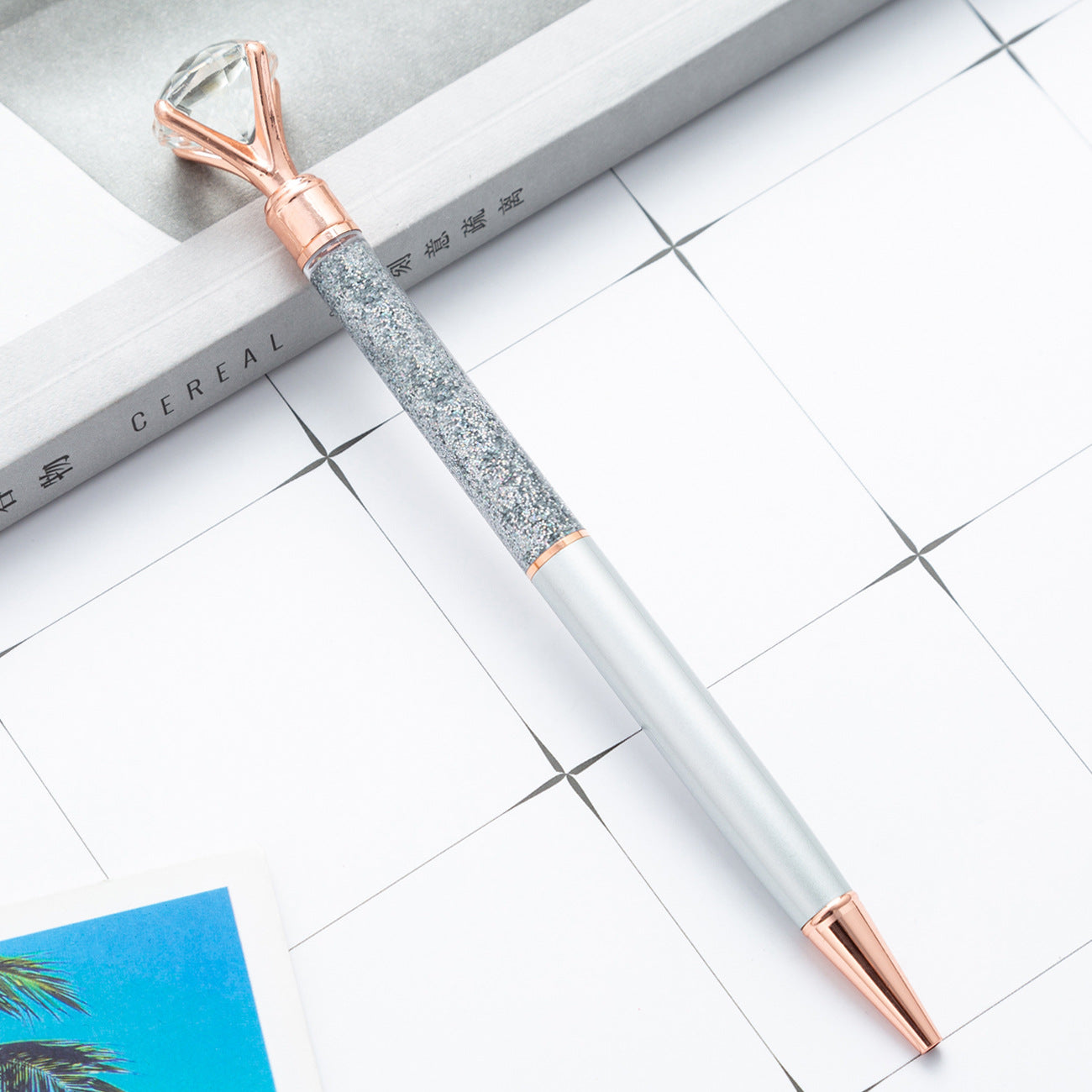 Wholesale Big Diamond Quicksand Metal Ballpoint Pen